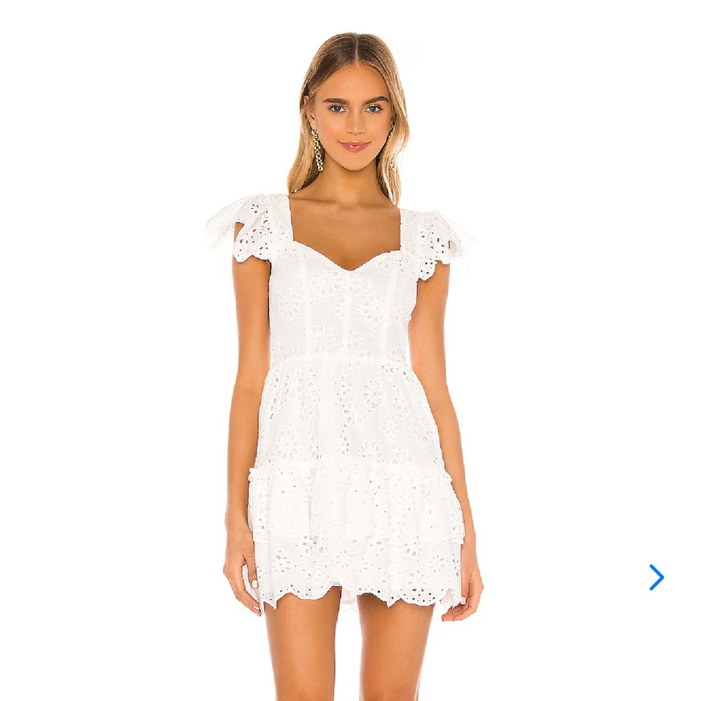 Lovers + Friends White Eyelet Sorrento Dress
